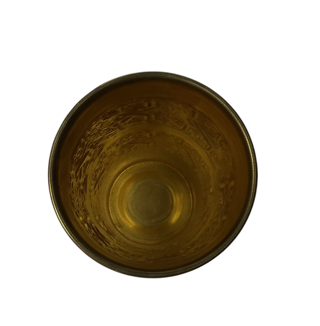 Hand Engraved Brass Tumbler