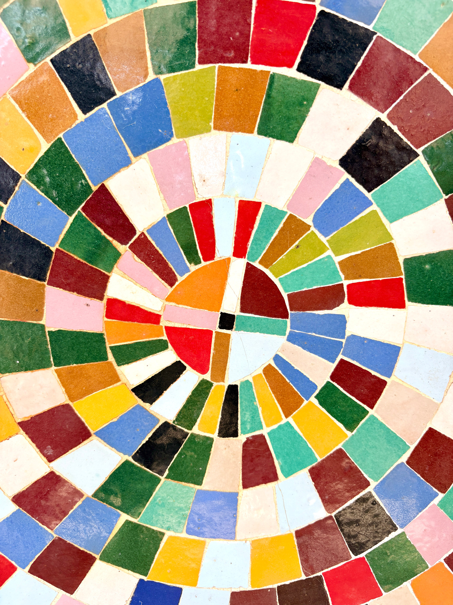 39" Multi Zellige Mosaic Table Top