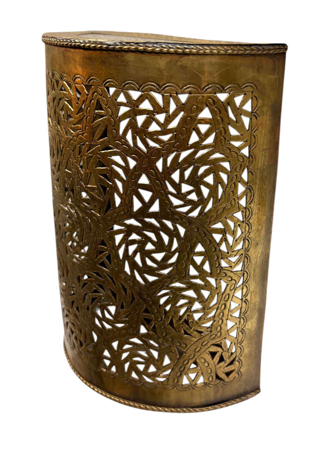 Brass Pinwheel Cylinder Sconce