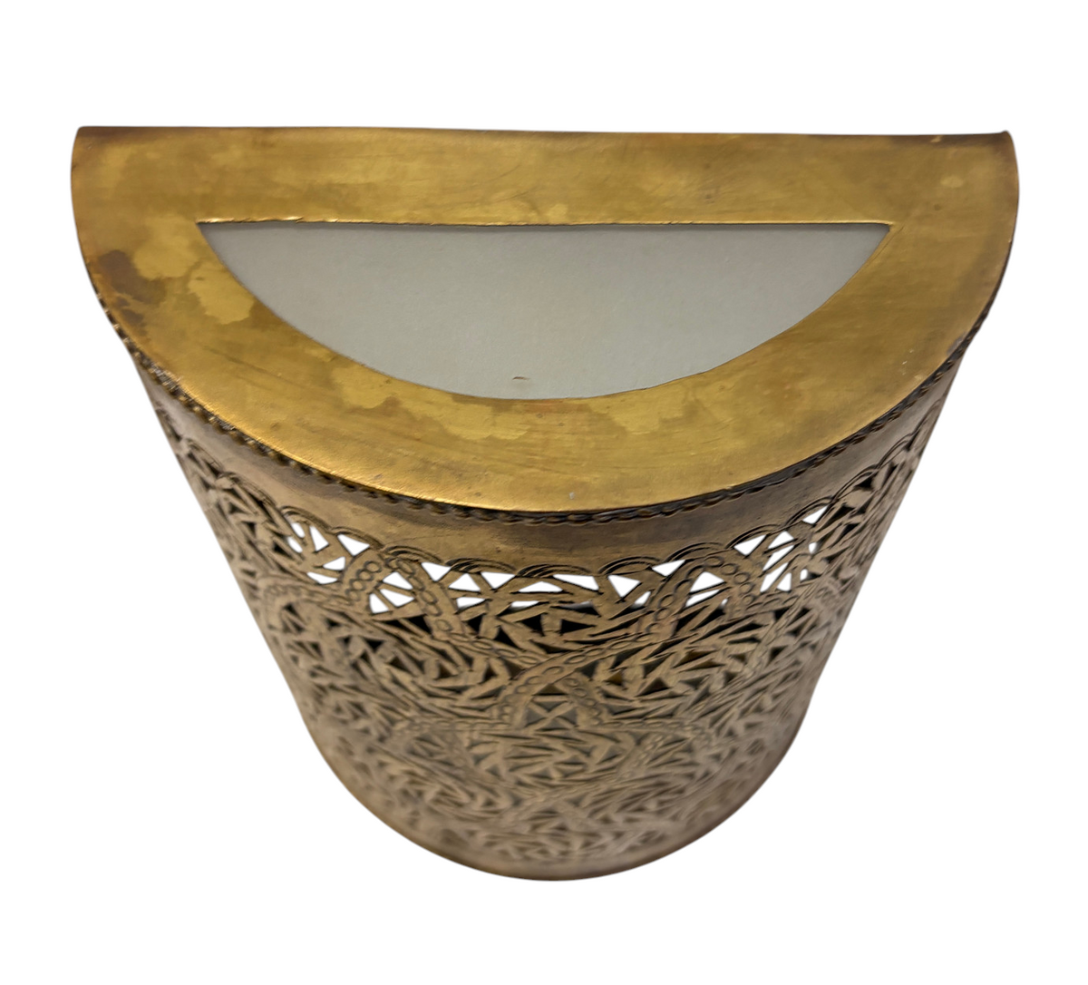Brass Pinwheel Cylinder Sconce