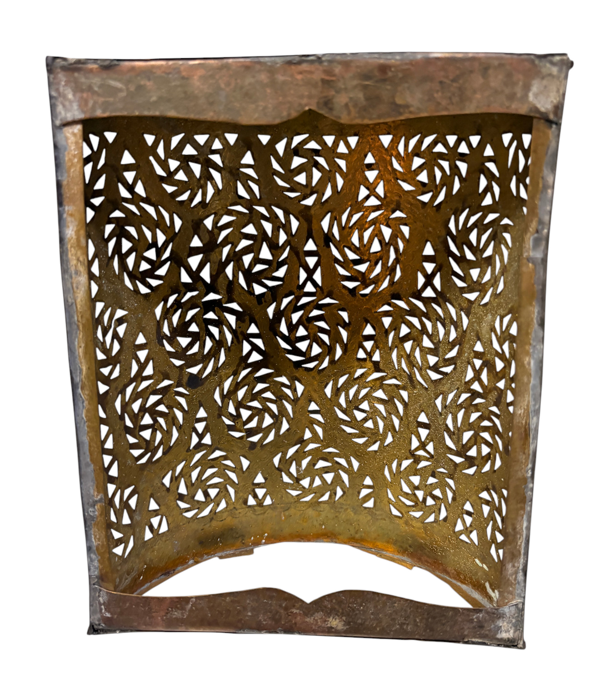 Brass Pinwheel Cylinder Sconce