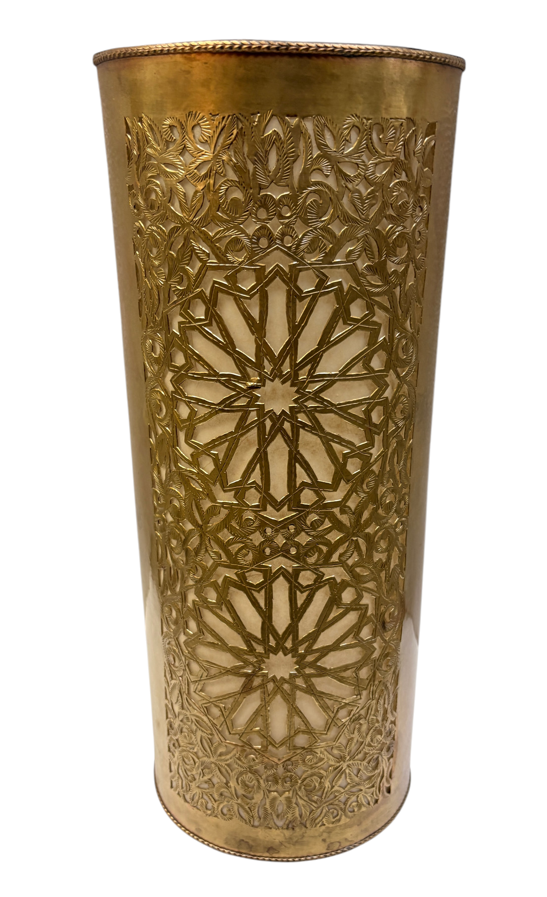 Brass Radiating Flower Cylinder Sconce