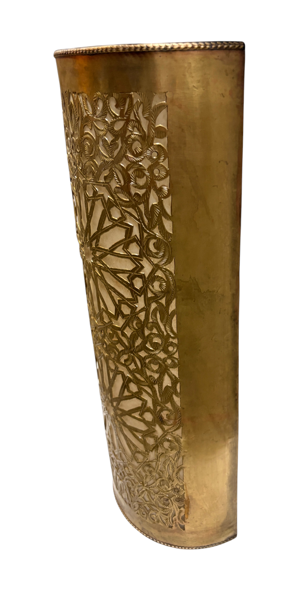 Brass Radiating Flower Cylinder Sconce