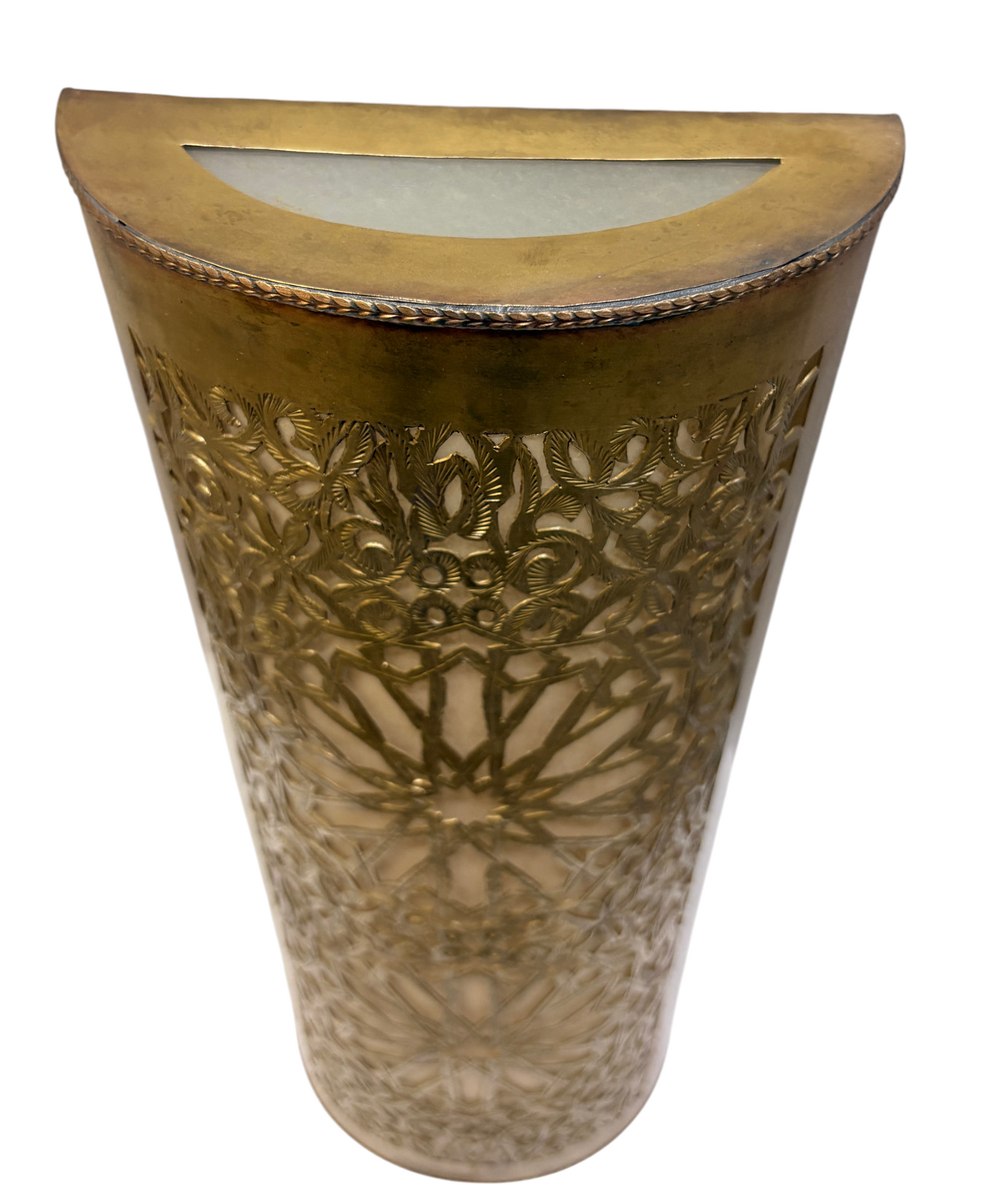 Brass Radiating Flower Cylinder Sconce