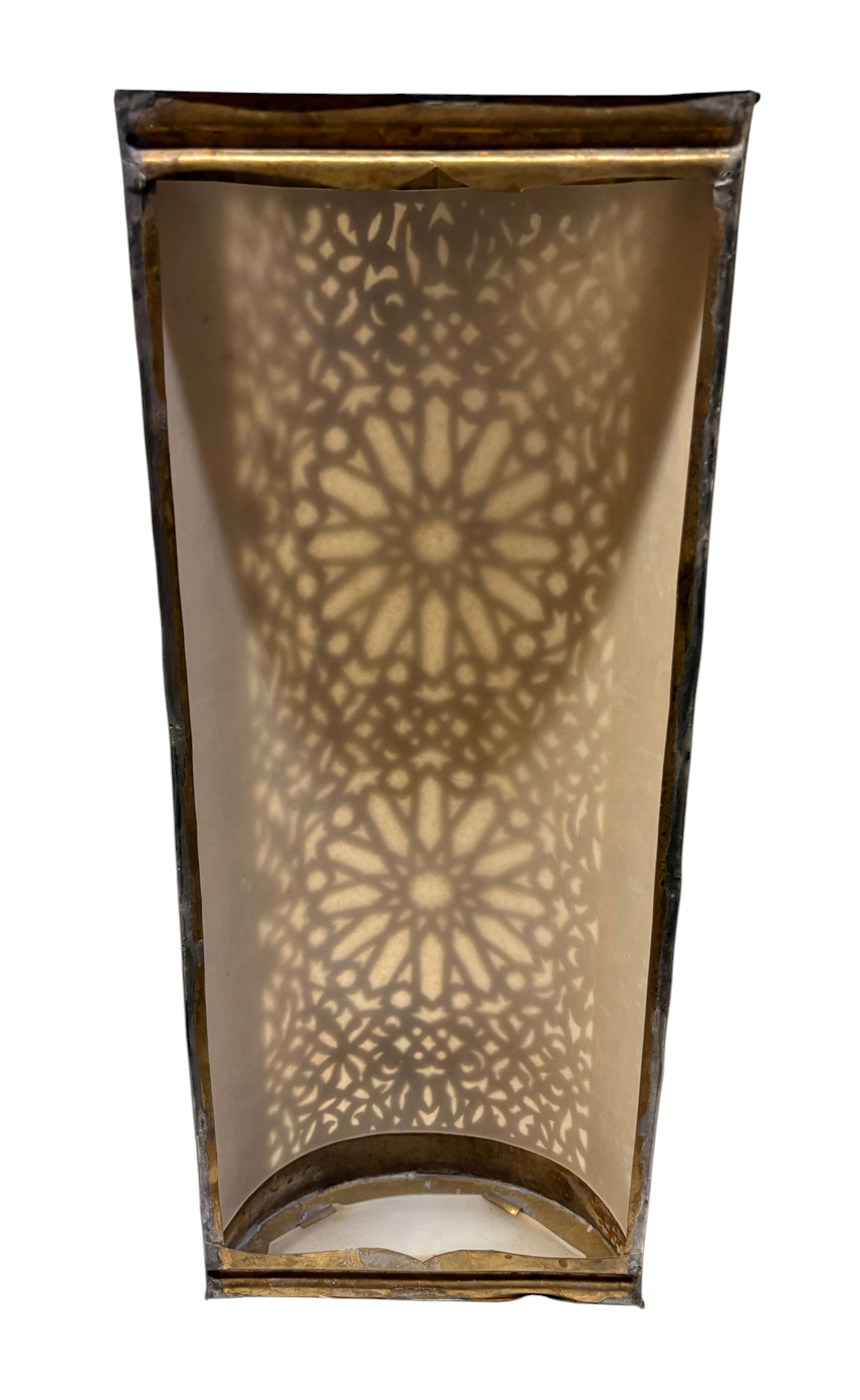 Brass Radiating Flower Cylinder Sconce