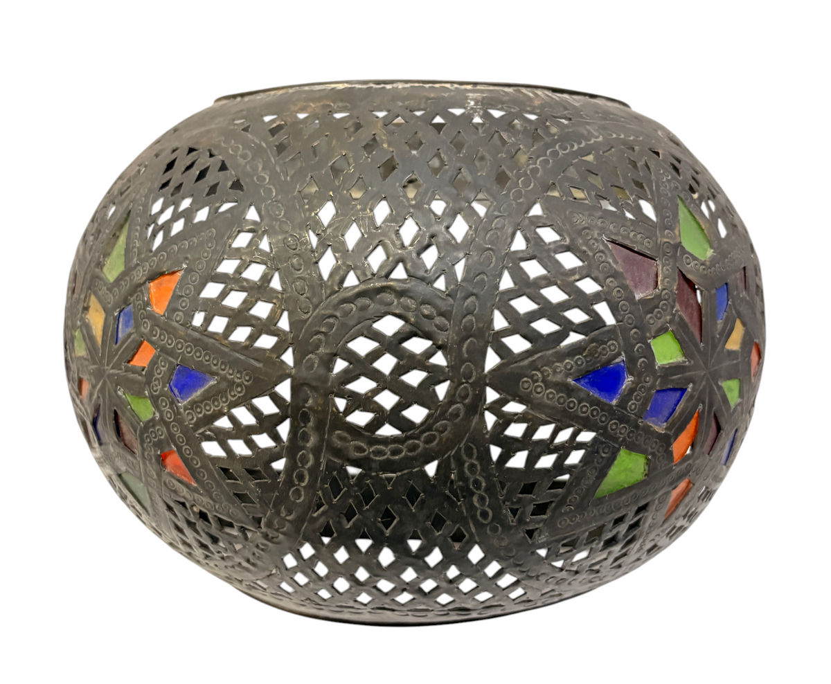 Domed Lattice Sconce with Star Medallions