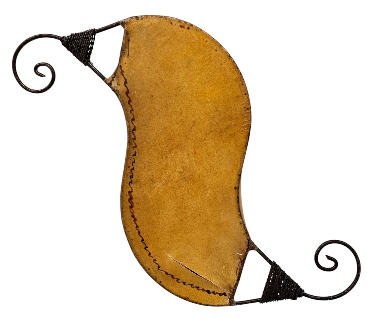 Dyed Henna Sconce with Wire Scroll Accents