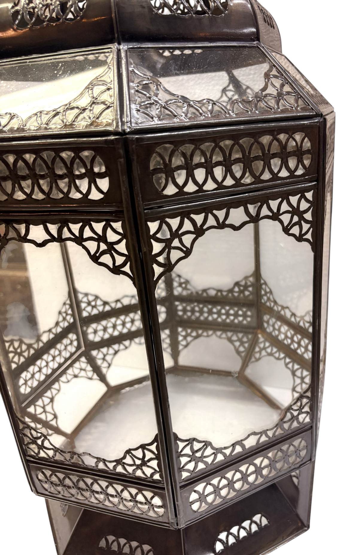 Teardrop Hanging Lantern with Clear Glass