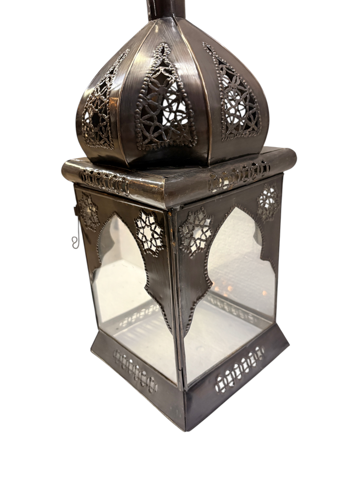 Clear Glass Metal Floor Lanterns