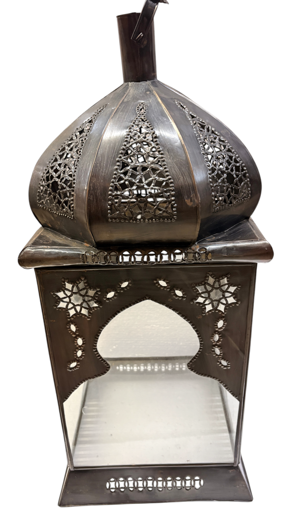 Clear Glass Metal Floor Lanterns