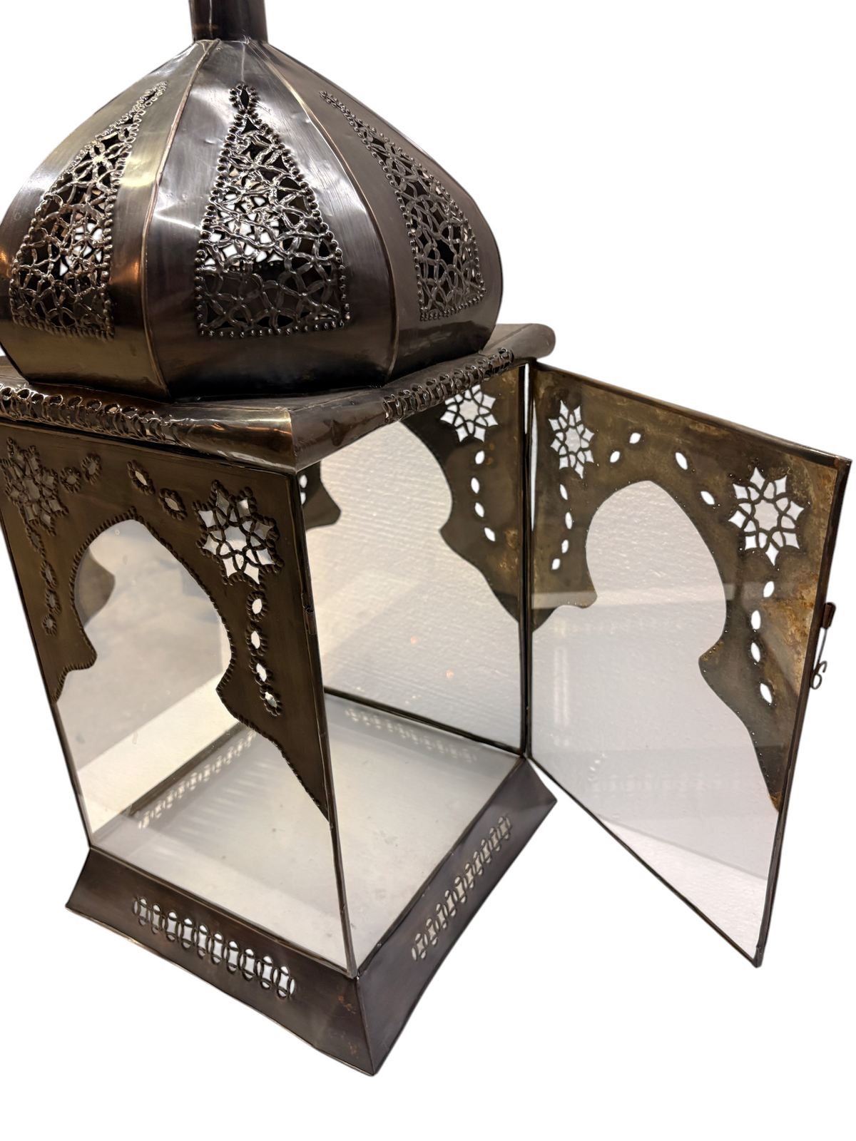 Clear Glass Metal Floor Lanterns
