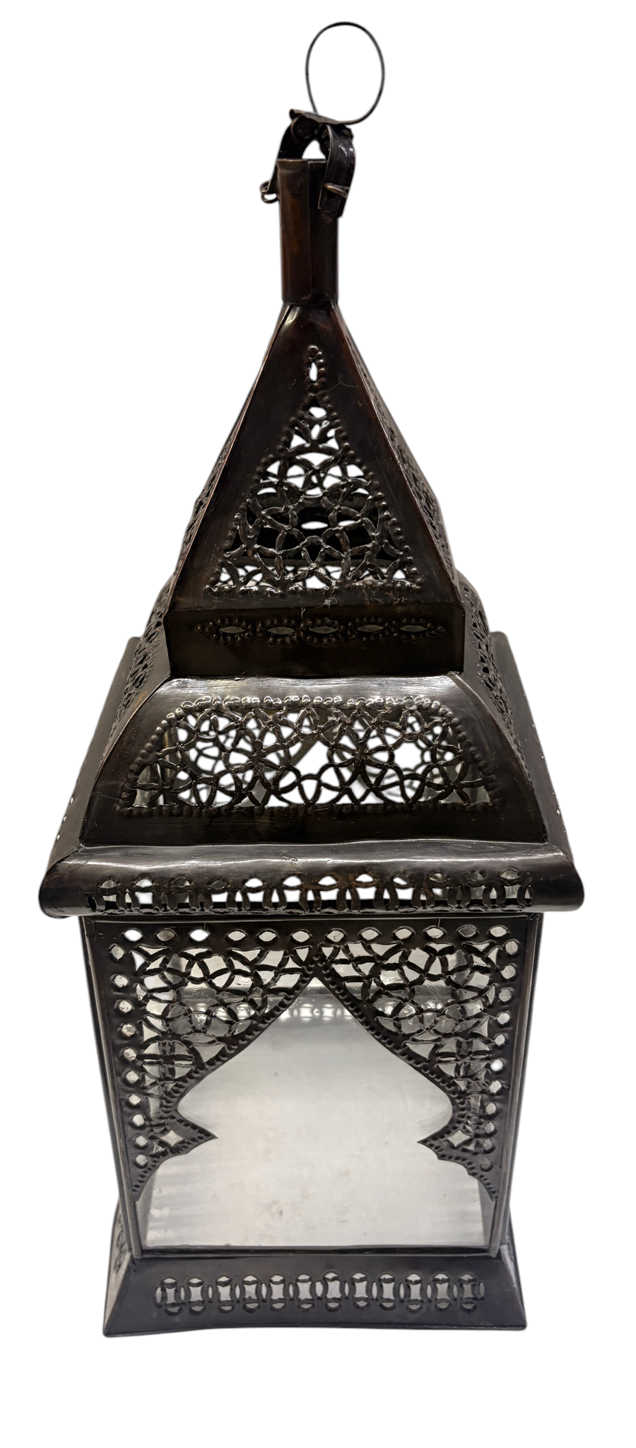Pyramid Lantern with Clear Glass