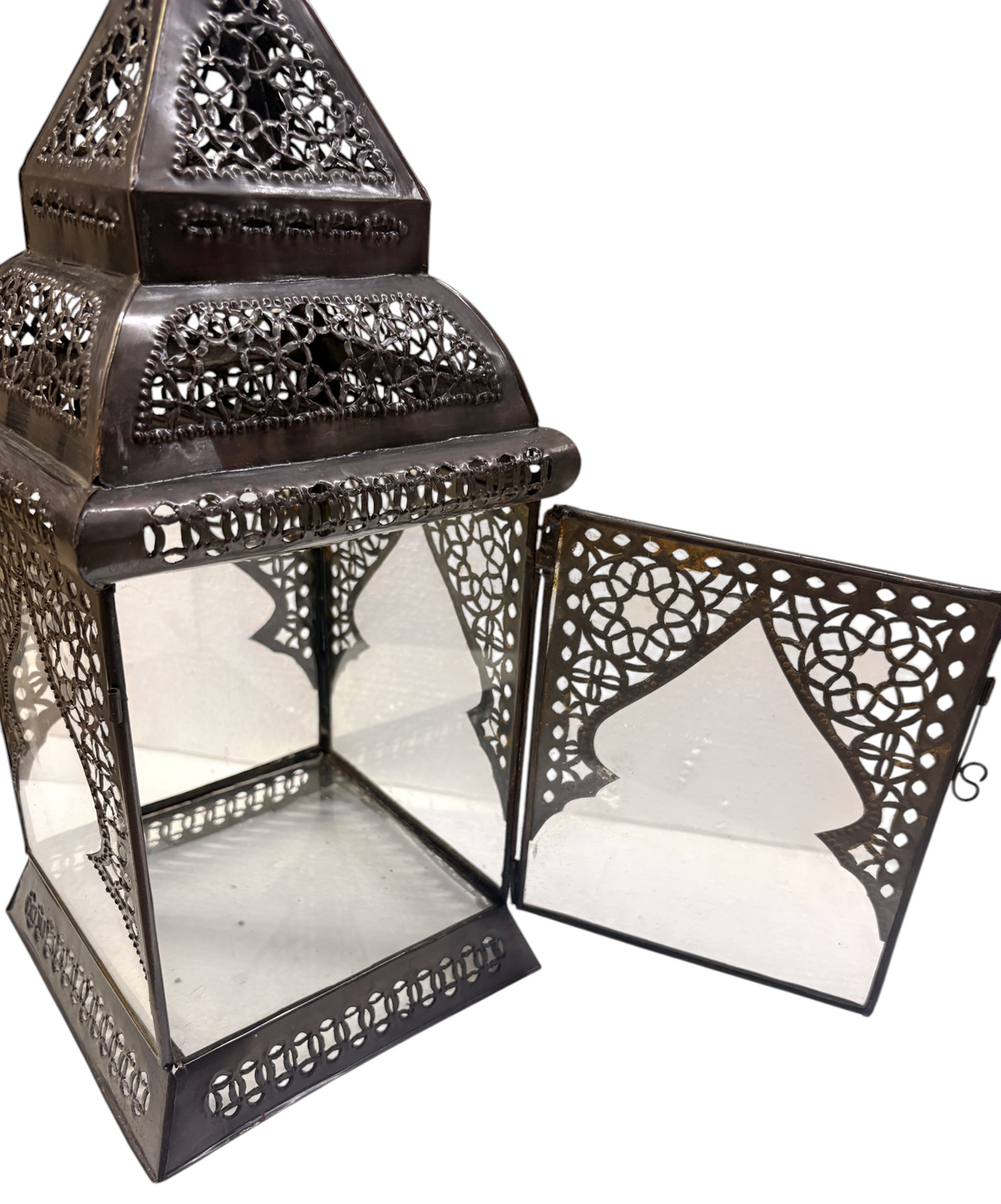 Pyramid Lantern with Clear Glass