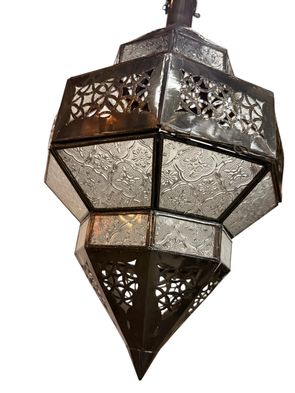Hanging Multi Color Glass Lantern