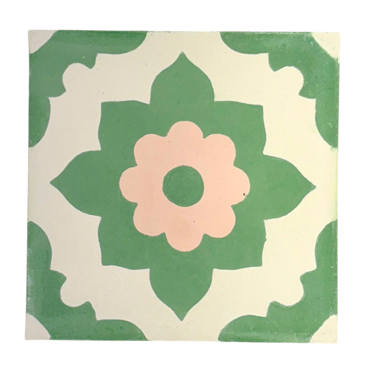 Zahra (Evergreen + Blush + Creme) Cement Tile