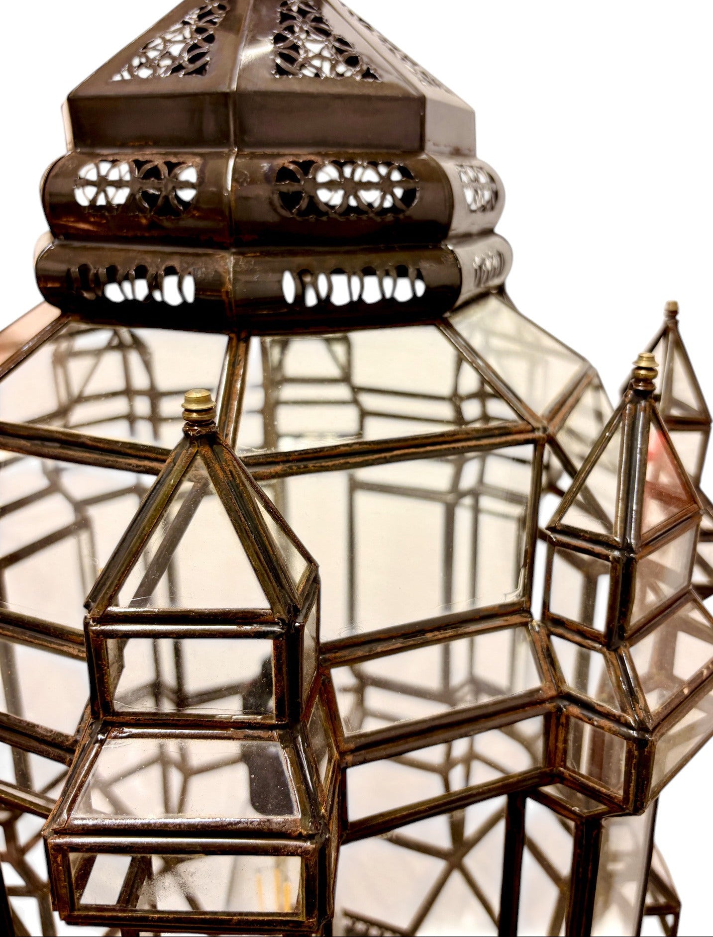 Tall Clear Geometric Lamp