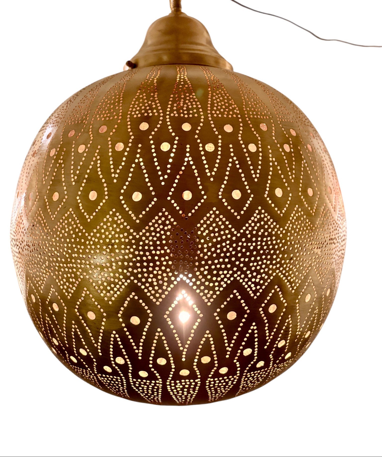 Ember Brass Sphere Light Fixture