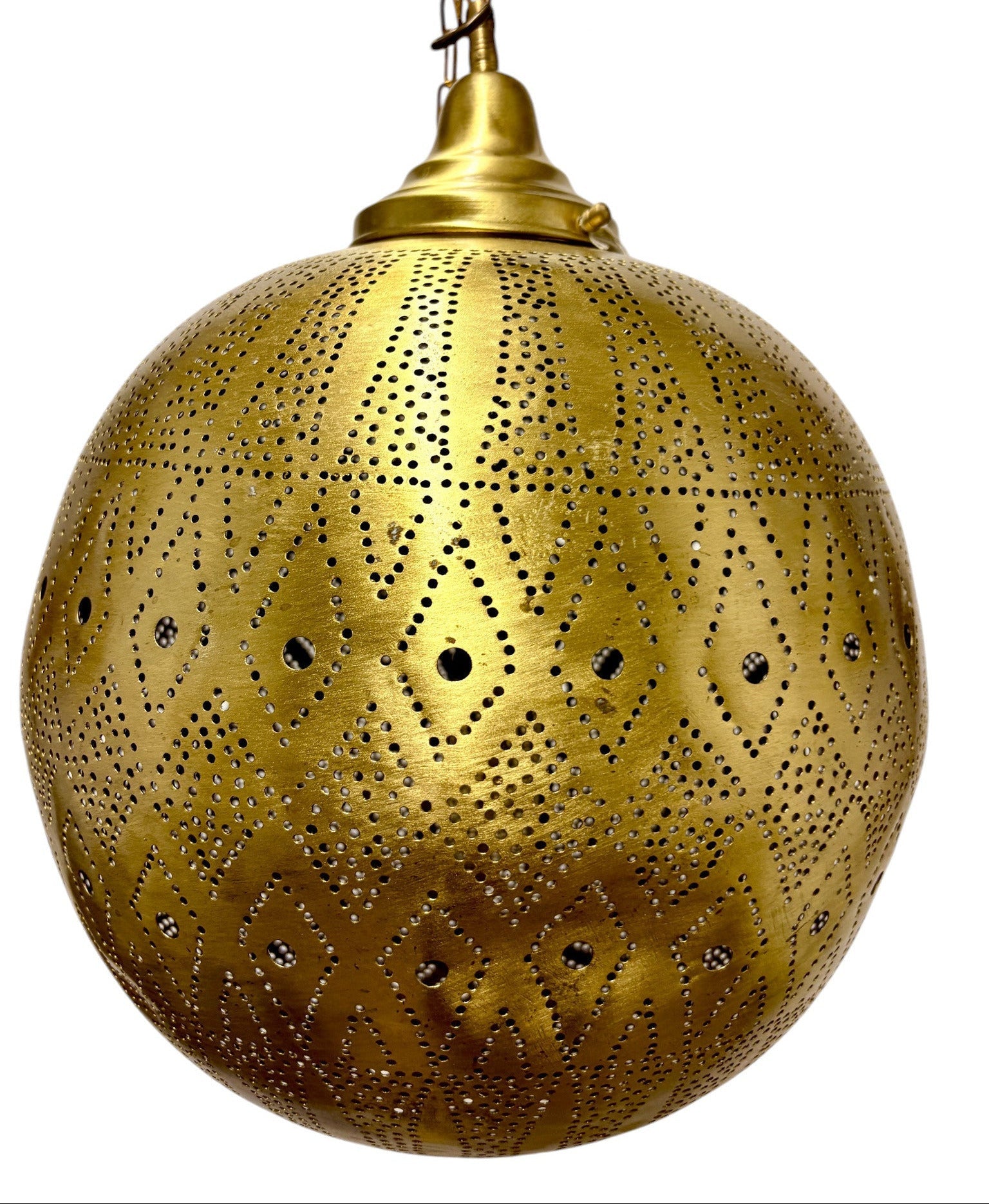 Moroccan Ember Brass Sphere Light Fixture – Badia Design Inc.