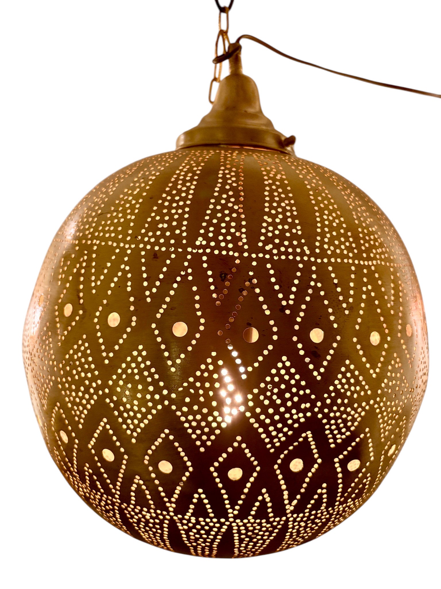 Ember Brass Sphere Light Fixture