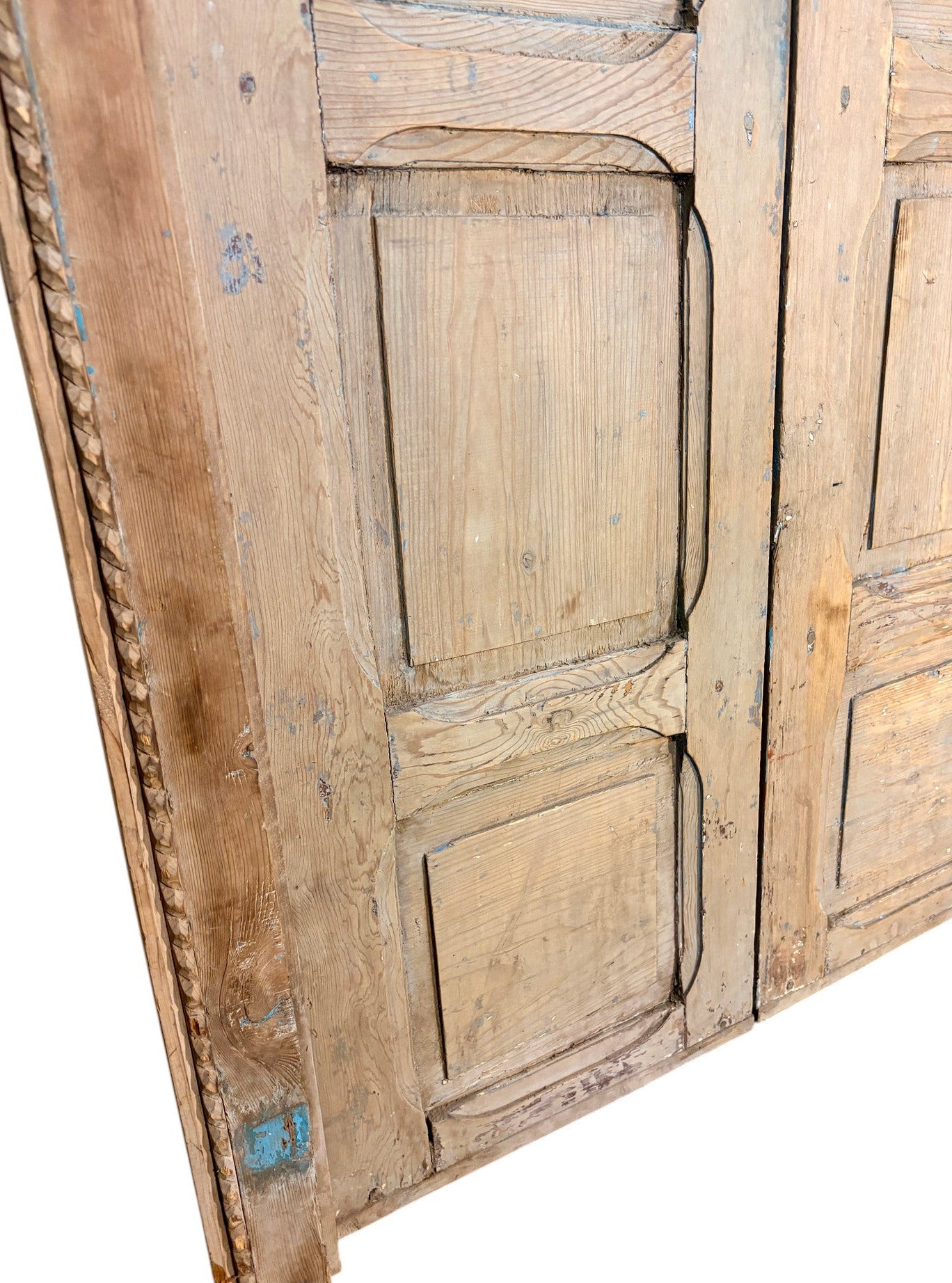 Antique Moroccan Double Doors with Scalloped Valance