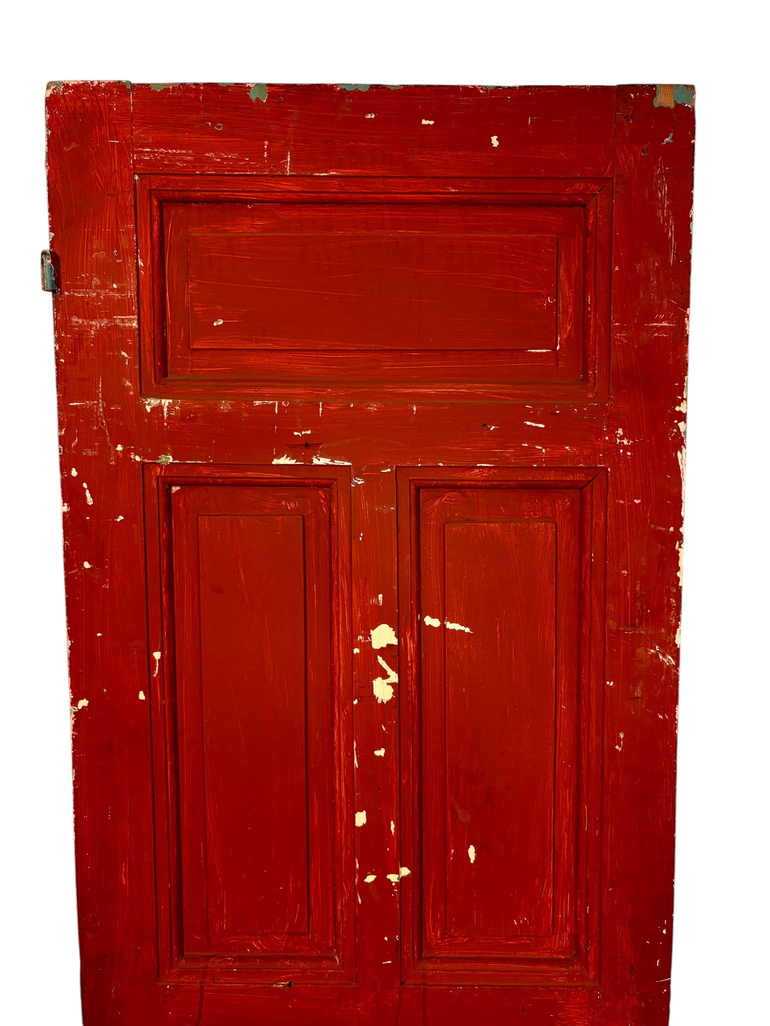 Antique Hand-Painted Moroccan Door with Floral Panels
