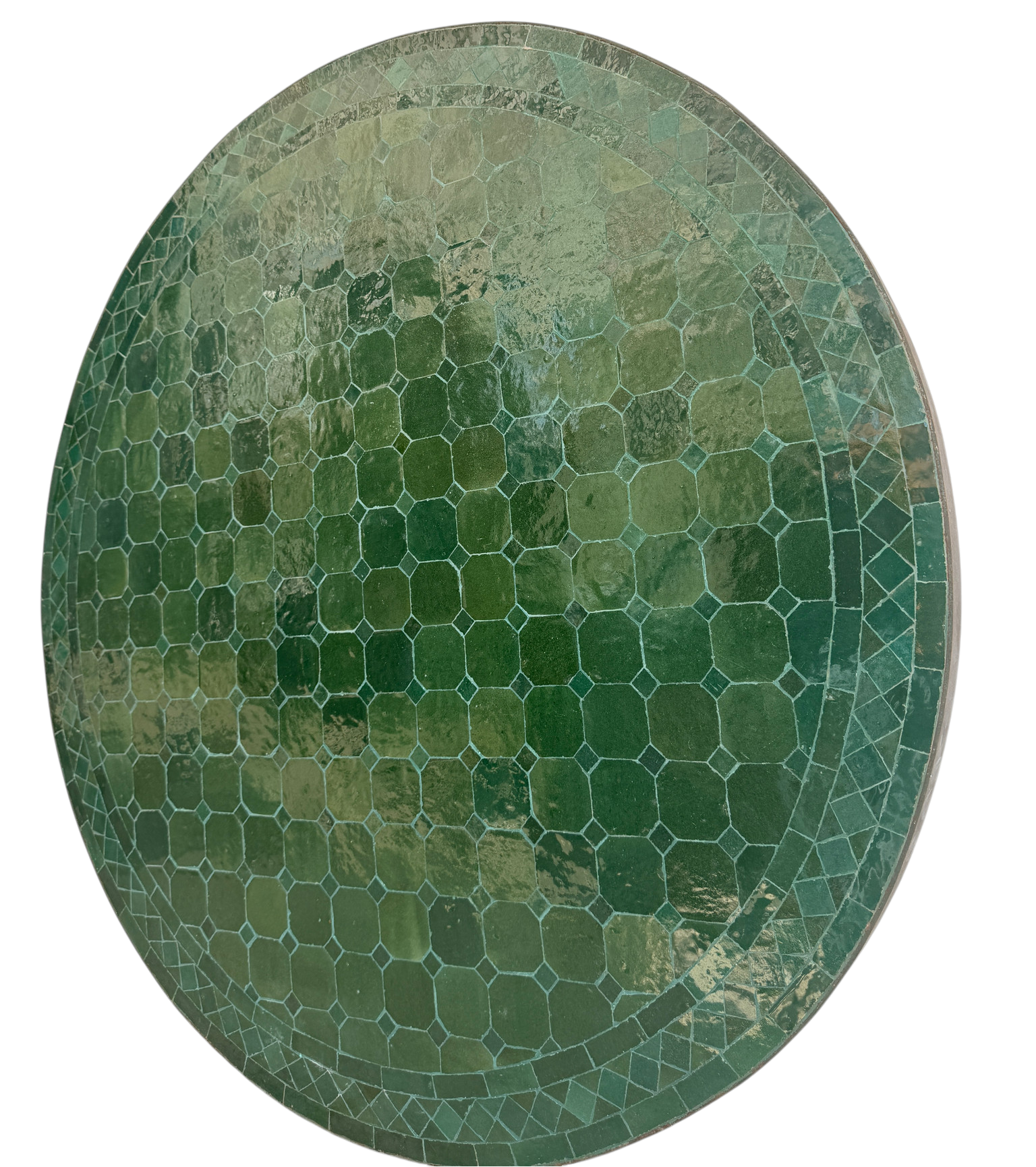 36" Evergreen Zellige Mosaic Table Top