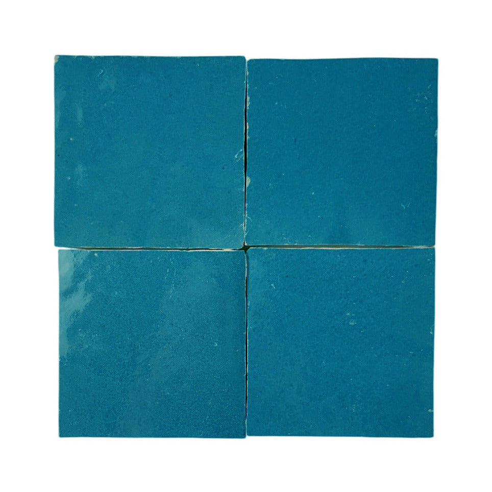 Cerulean 4x4 Zellige Tile
