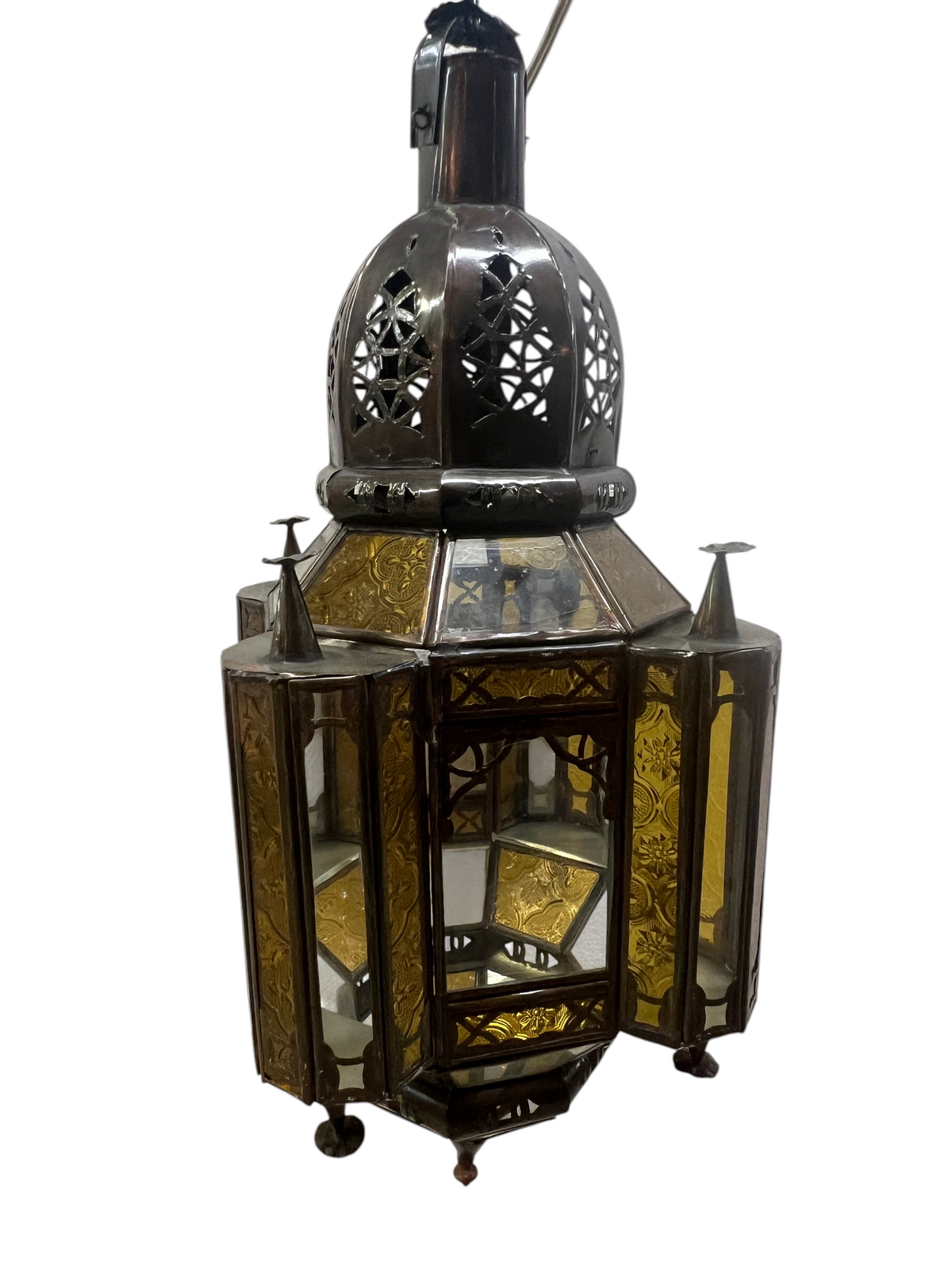 Hanging Lanterns with Multi-Color Glass
