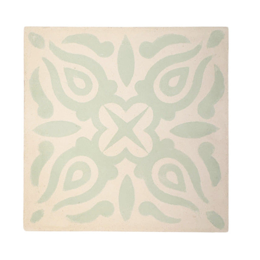 Petal (Pistachio + Creme) Cement Tile