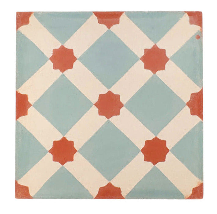 Confetti (Chambray + Cayenne + Creme) Cement Tile