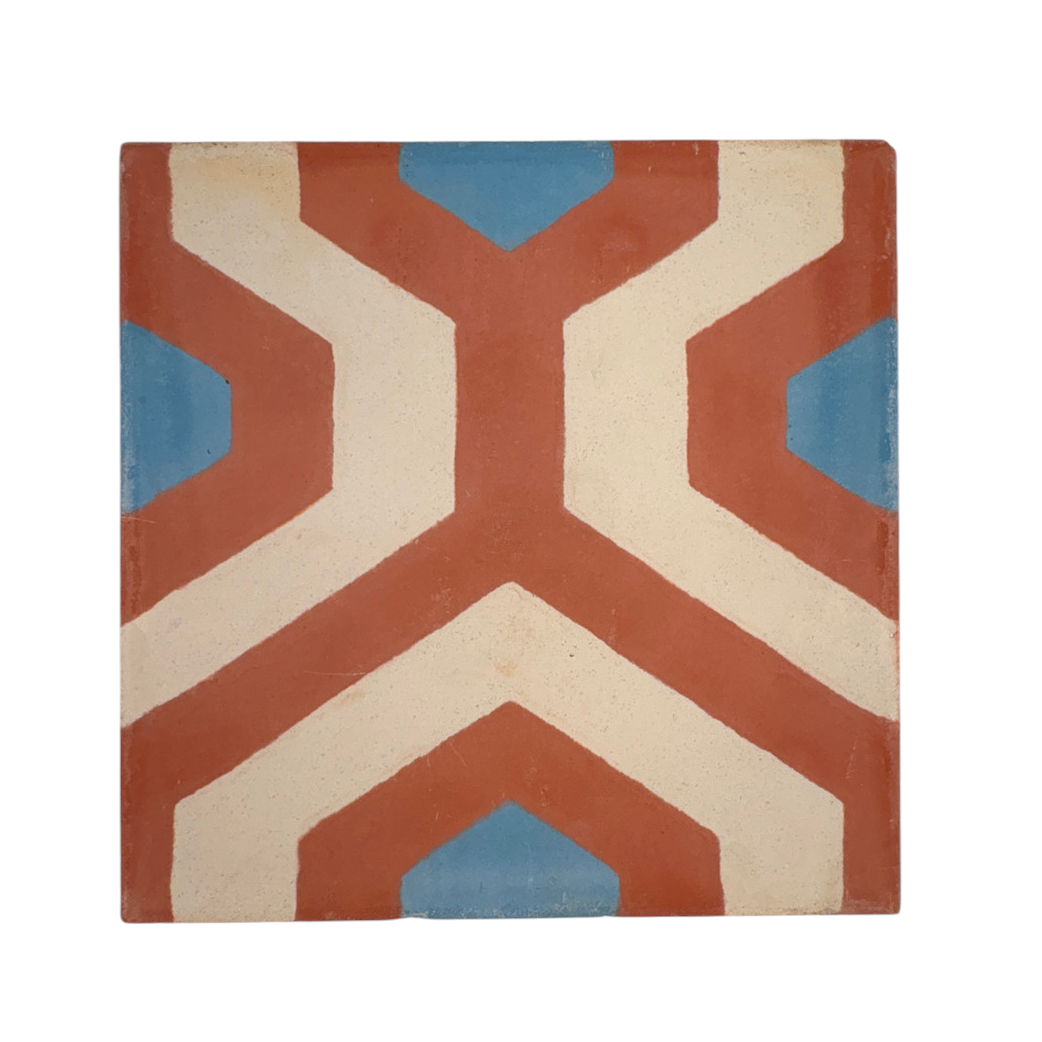 Honeycomb (Rouge+Blanca+Chambray) Cement Tile