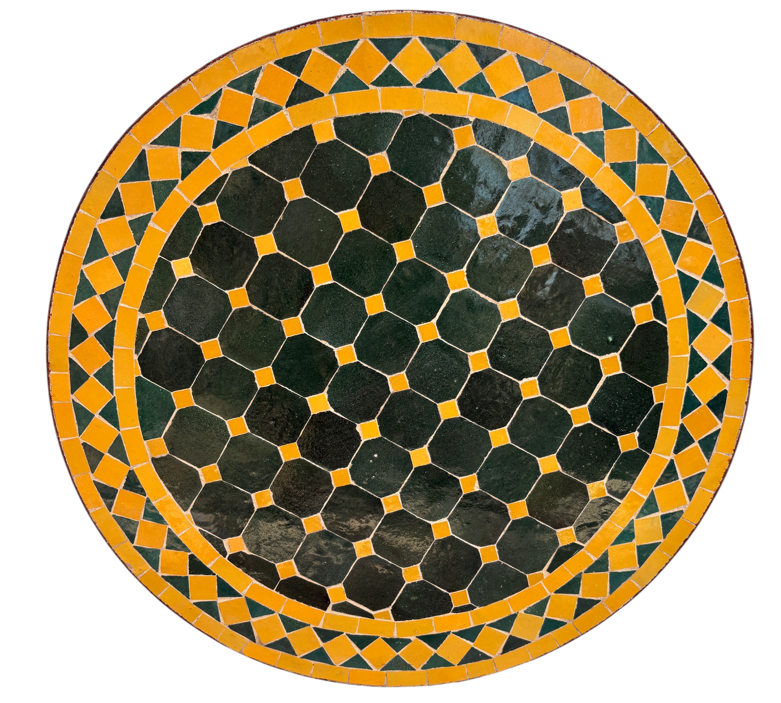 24" Multi Sunflower Zellige Mosaic Table Top