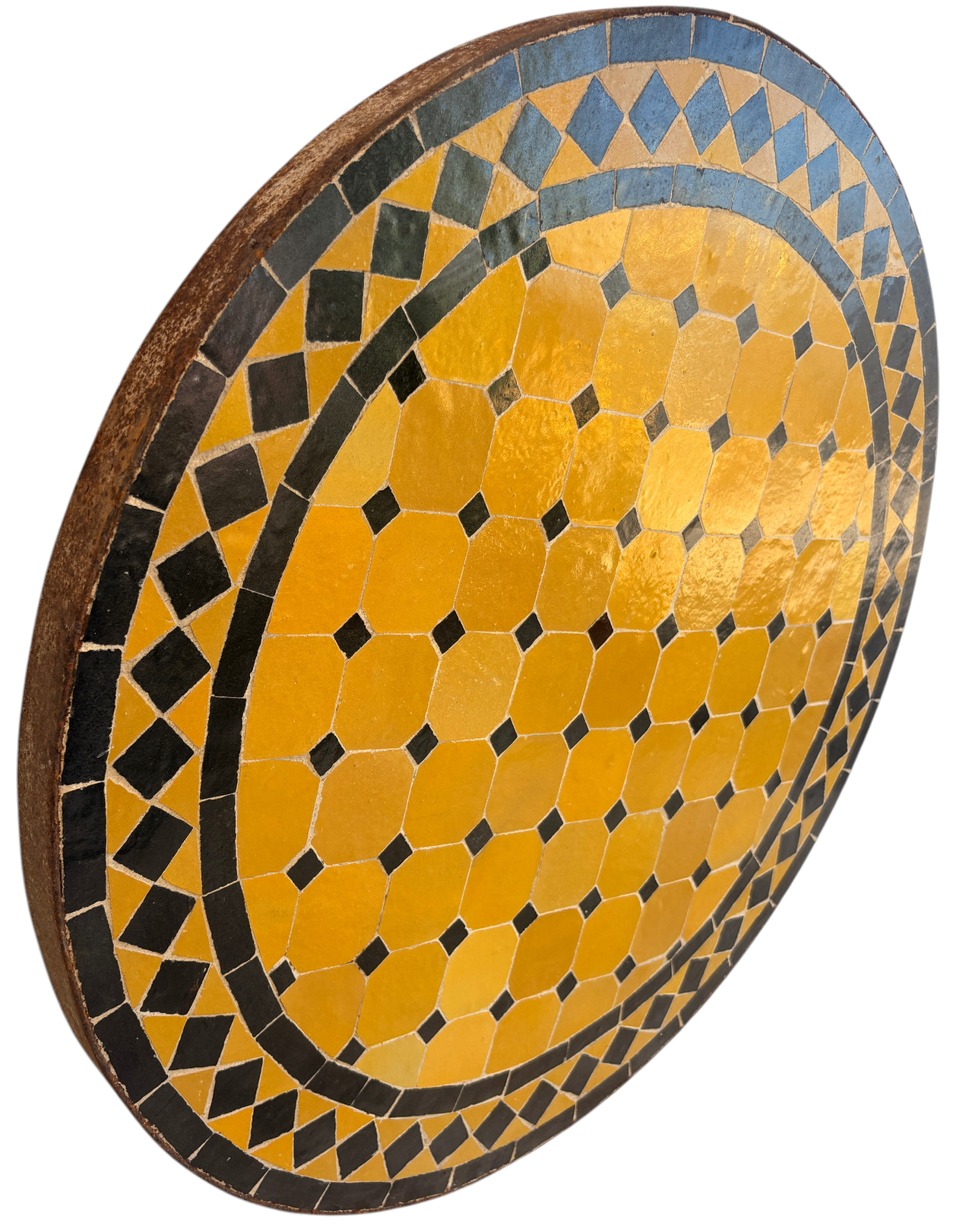 24" Multi Sunflower Zellige Mosaic Table Top