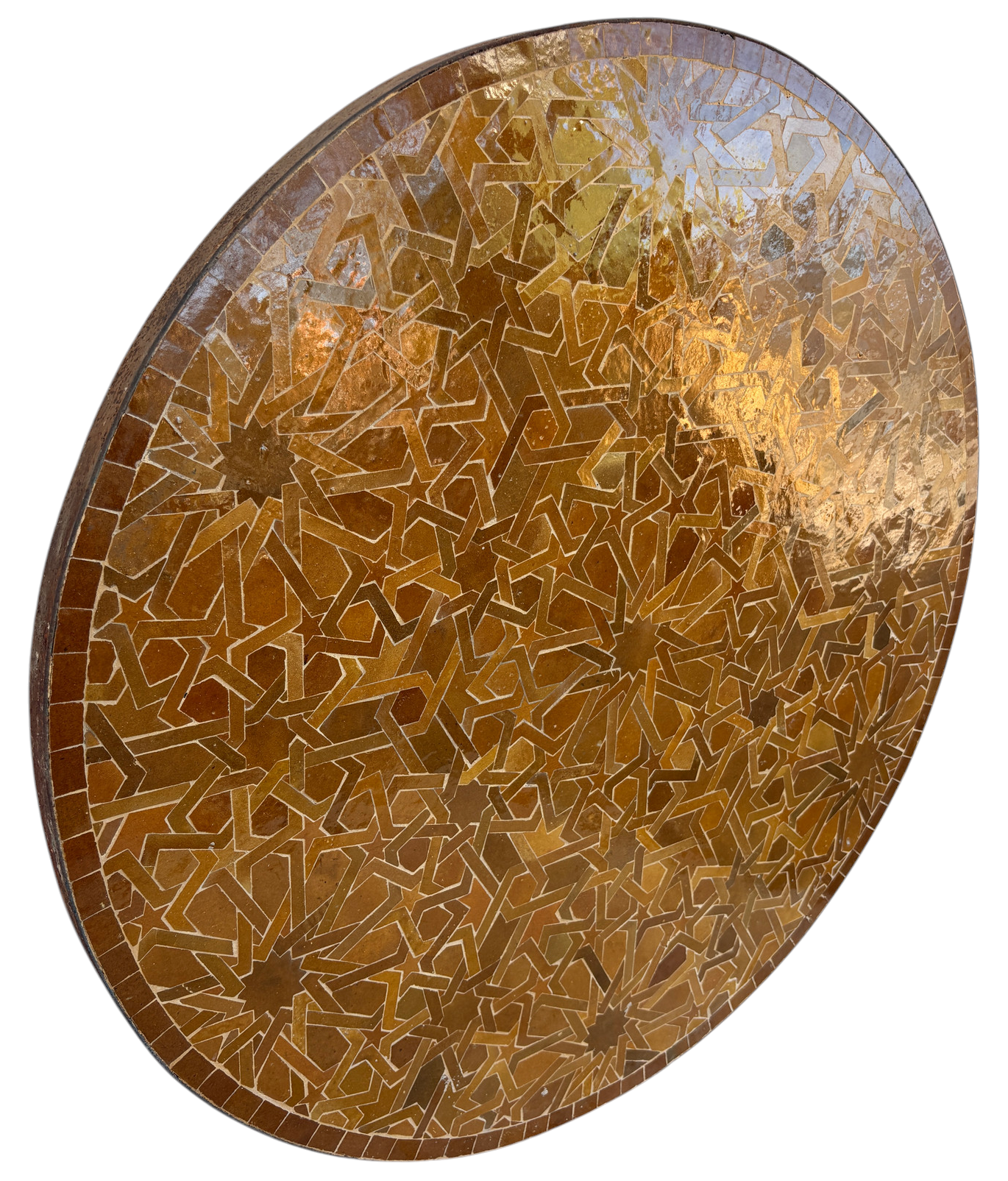 32" Caramel Zellige Mosaic Table Top