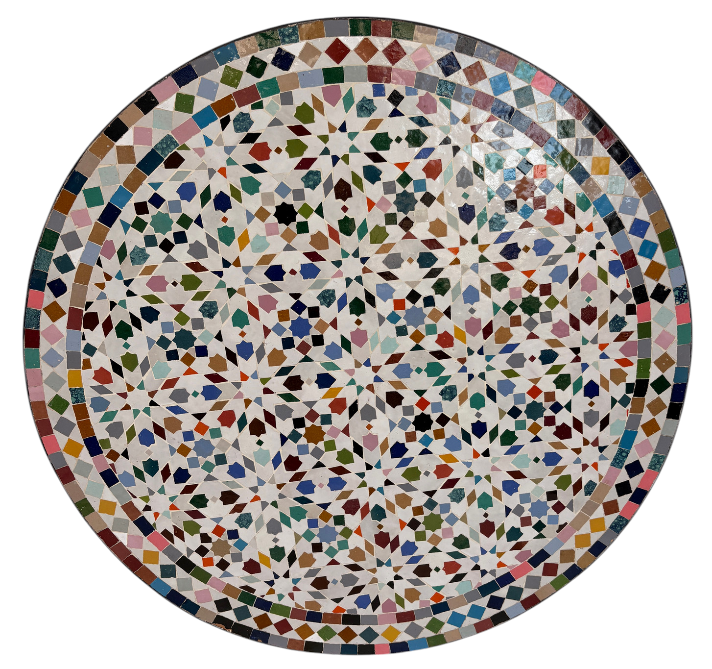 32" Multi Zellige Mosaic Table Top