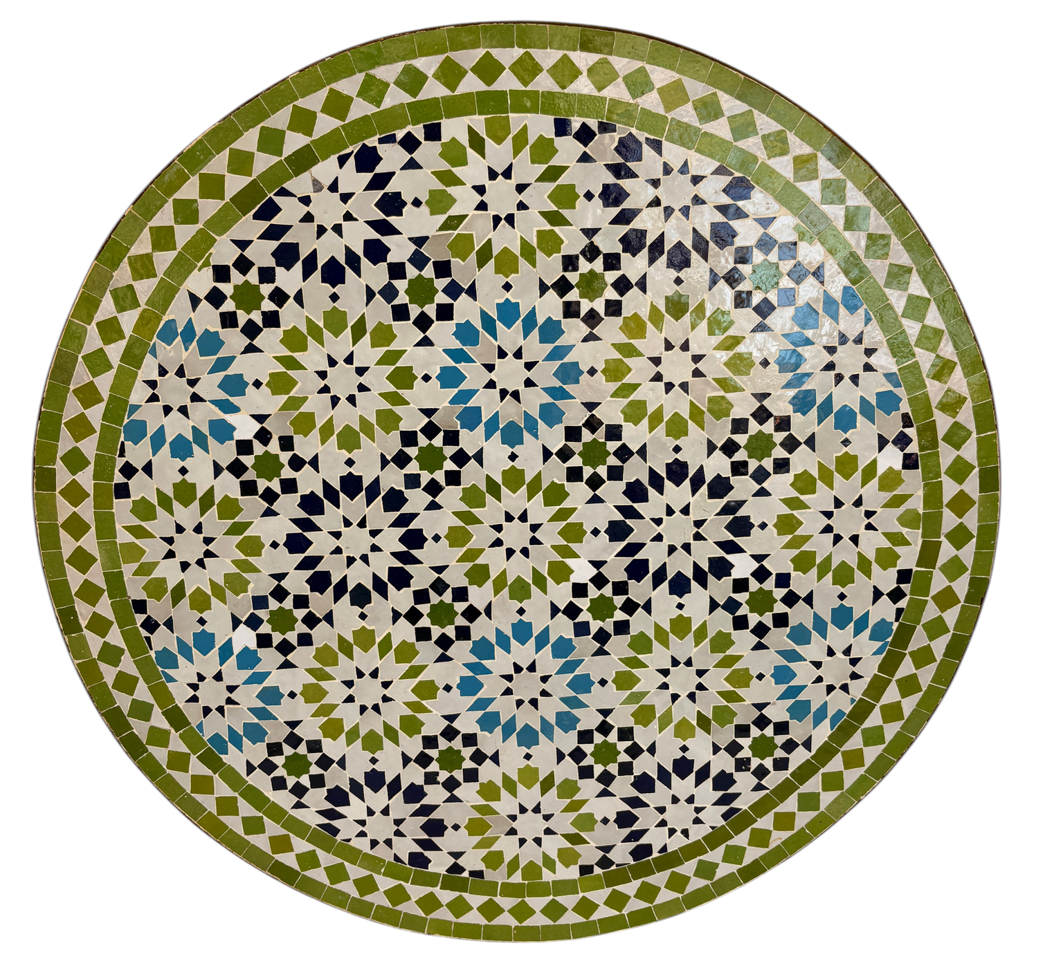 32" Multi Limon Zellige Mosaic Table Top