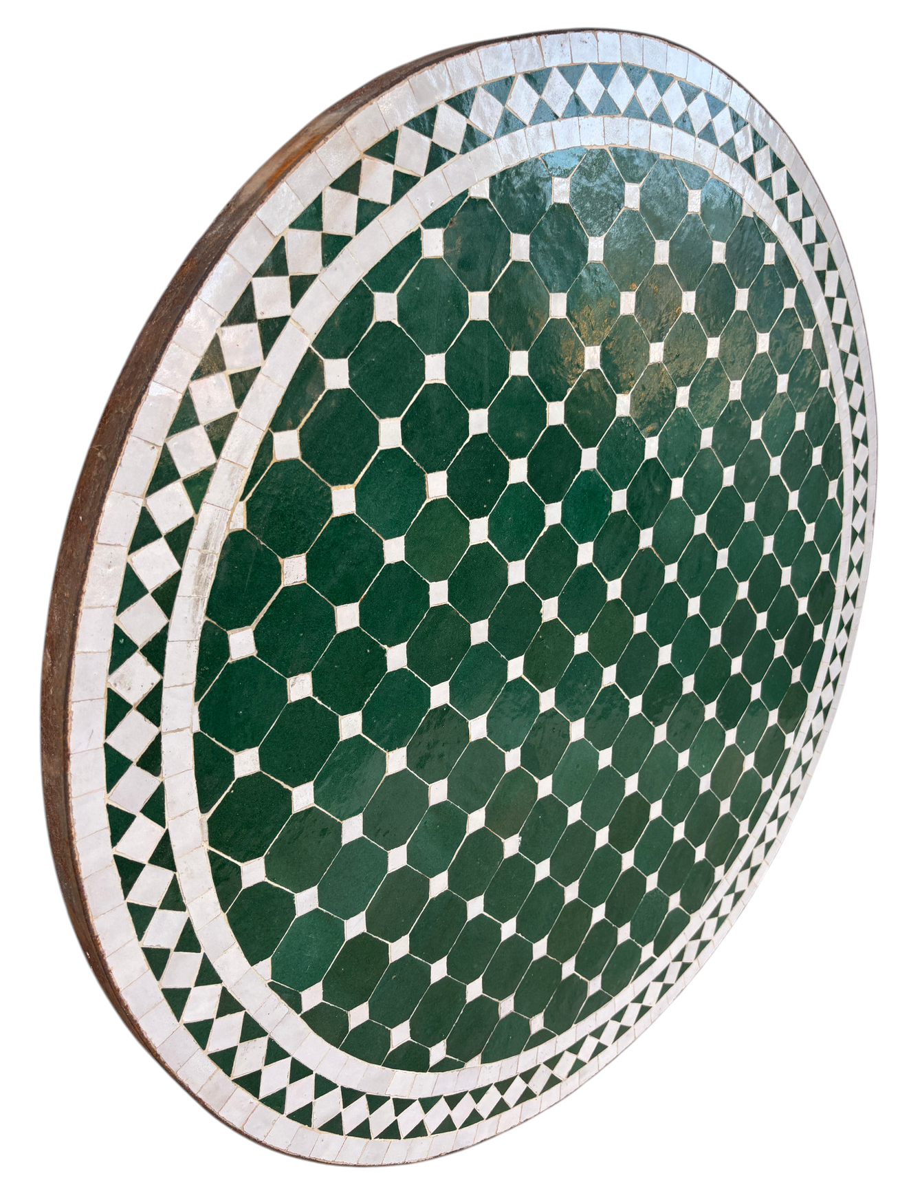 32" Evergreen Zellige Mosaic Table Top