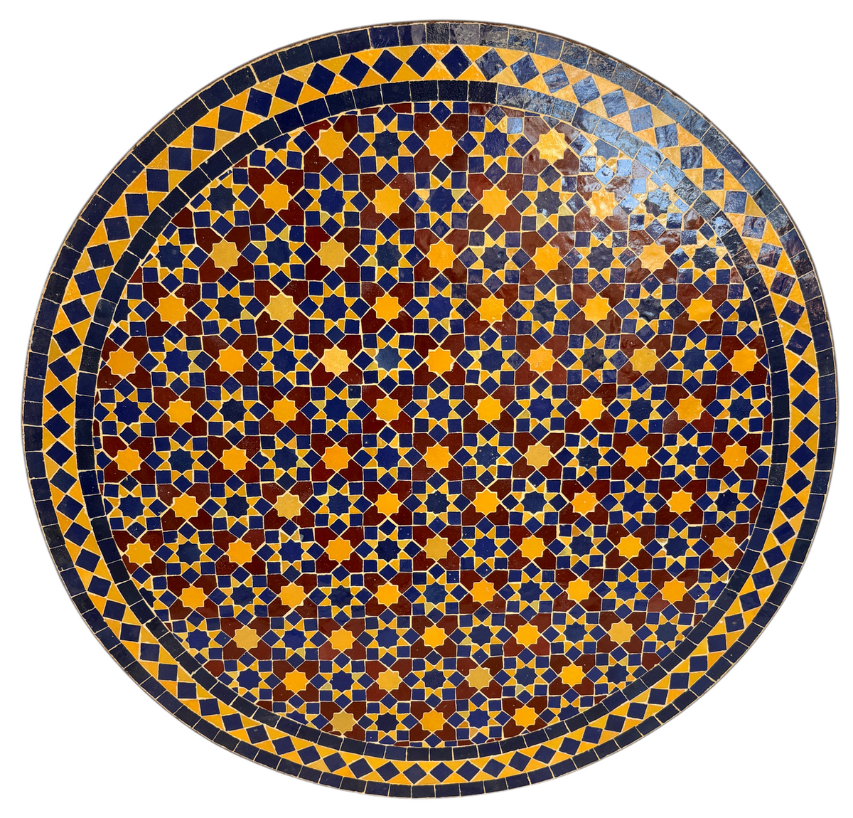 32" Multi Sunflower Zellige Mosaic Table Top