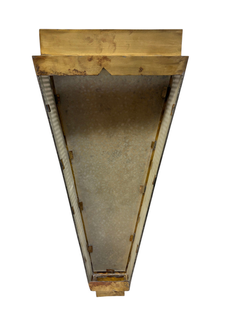 Tapered Panel Brass Sconce