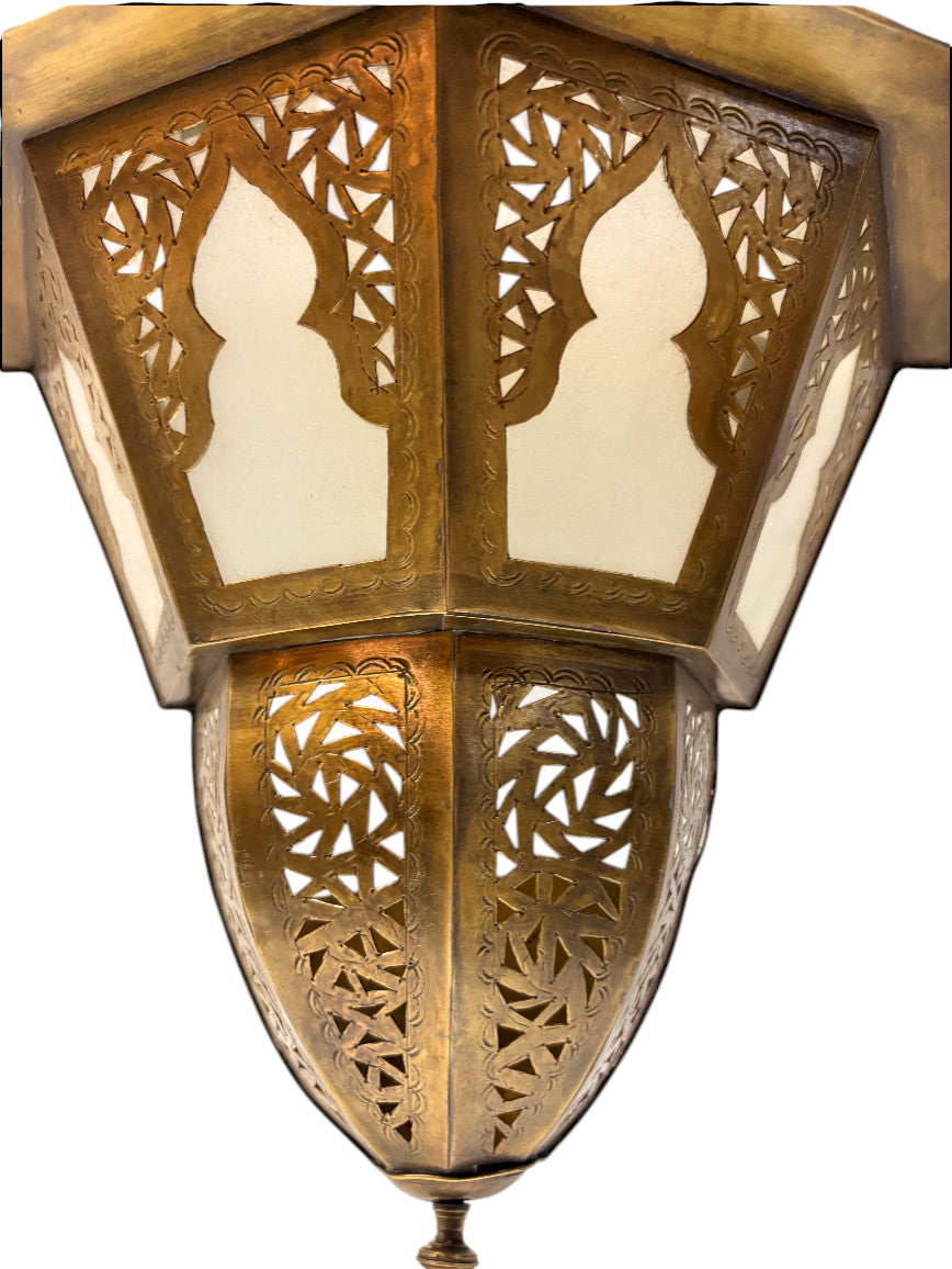 Faceted Crown Lantern Sconce