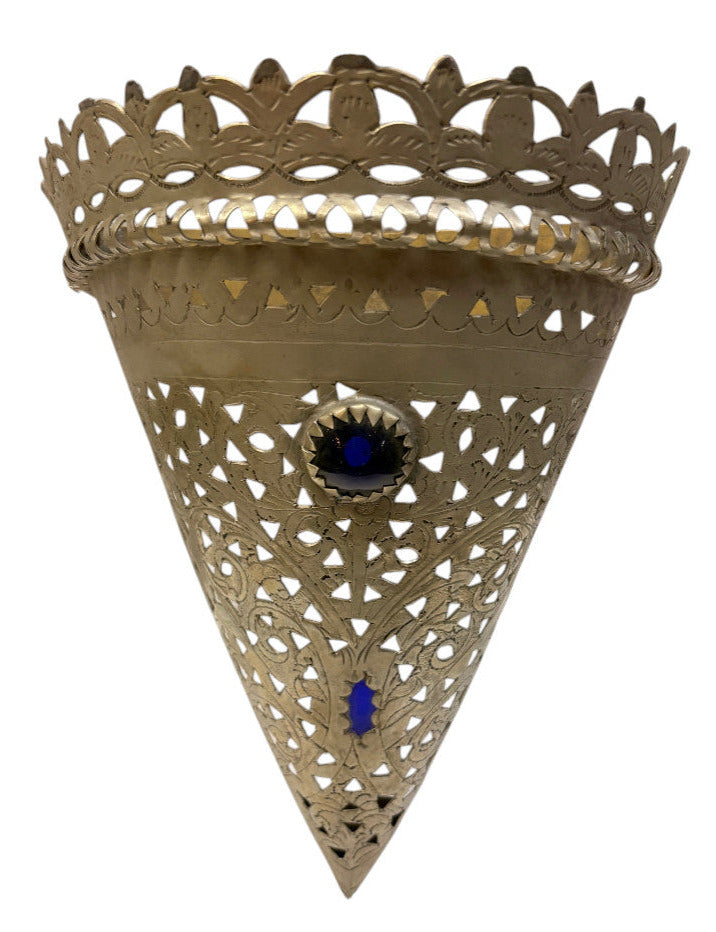 Crown-Top Pierced Cone Sconce