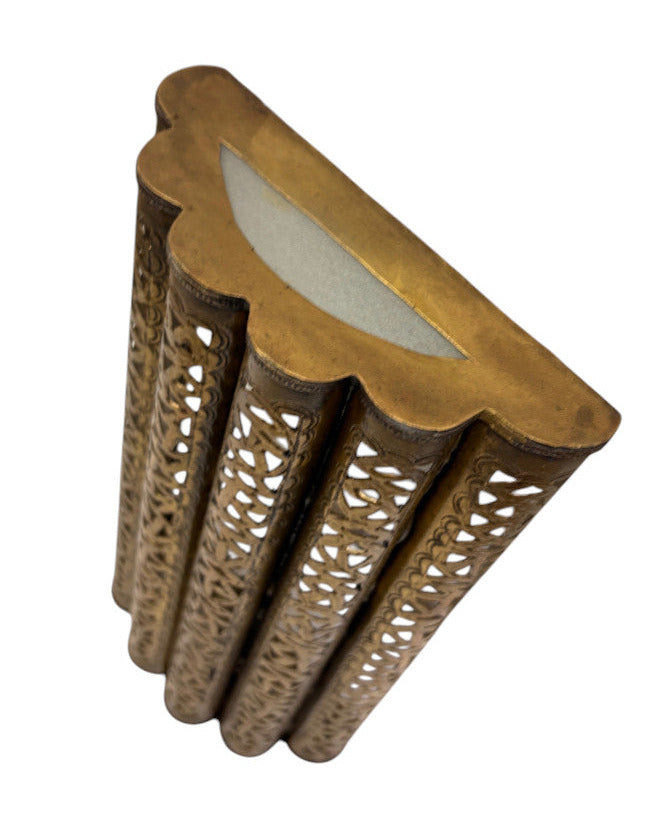 Intricately Designed Brass Wall Sconce