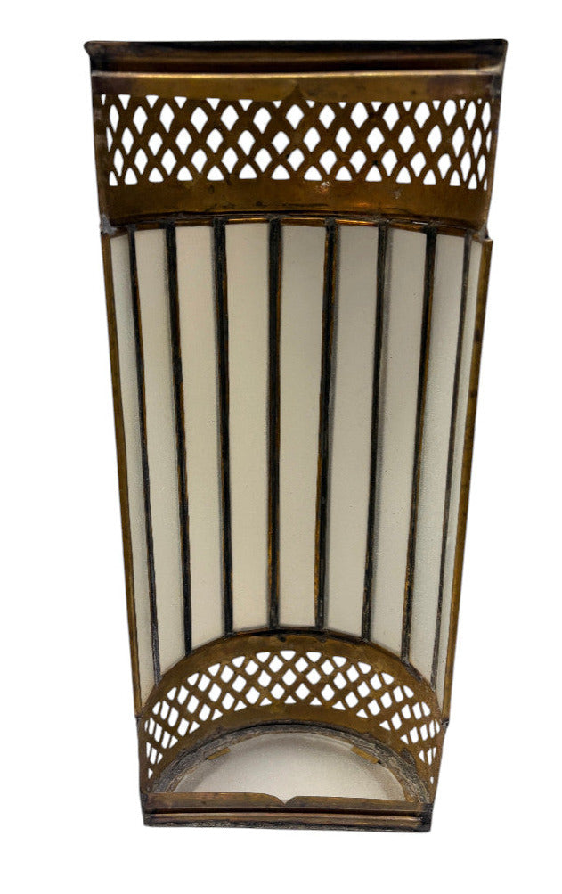Cylindrical Column Sconce with Glass Panels