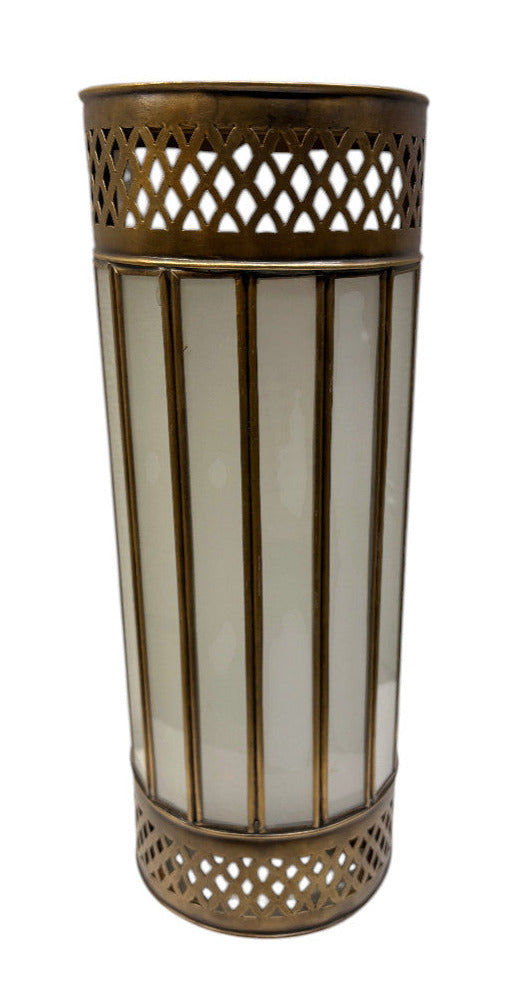 Cylindrical Column Sconce with Glass Panels