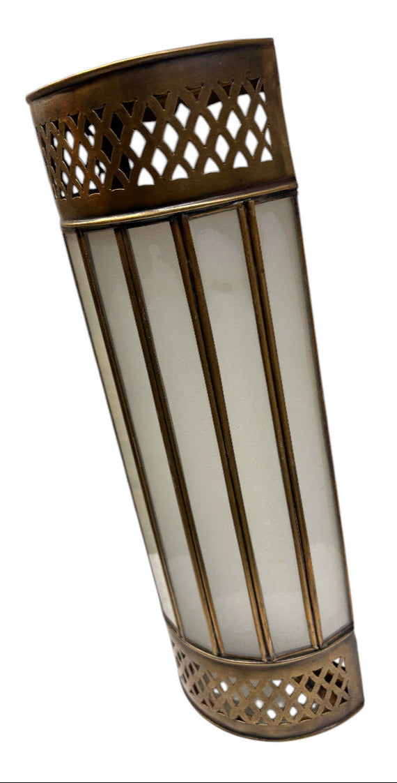Cylindrical Column Sconce with Glass Panels