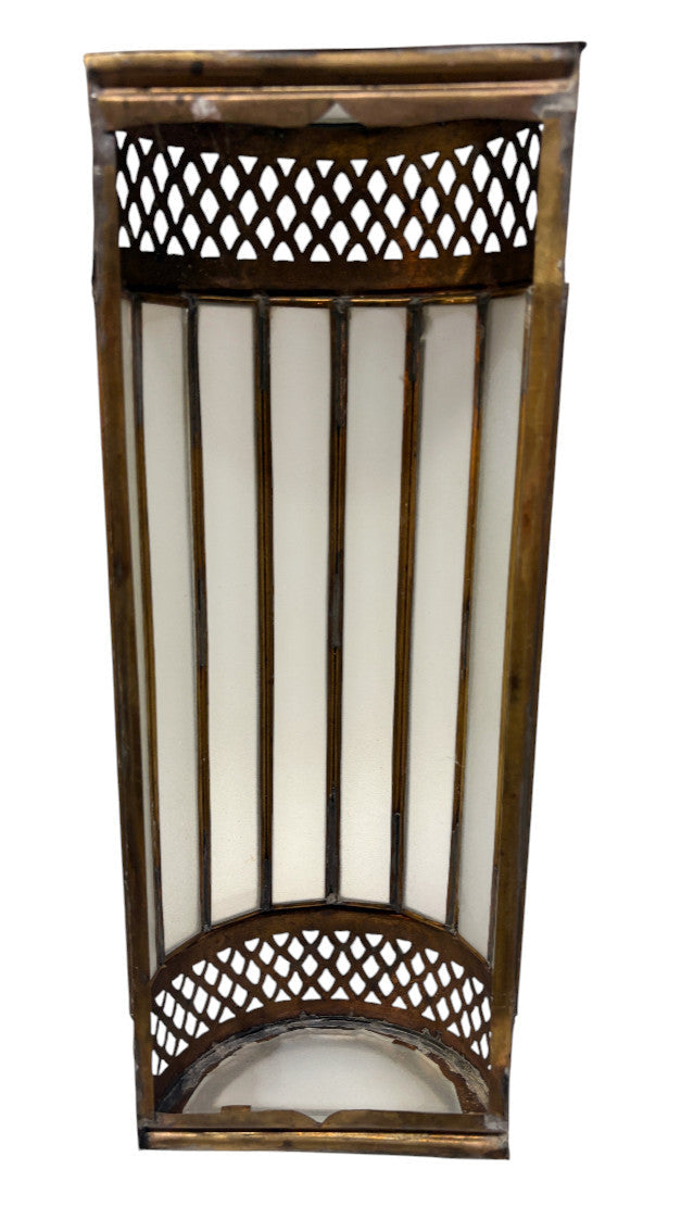 Cylindrical Column Sconce with Glass Panels