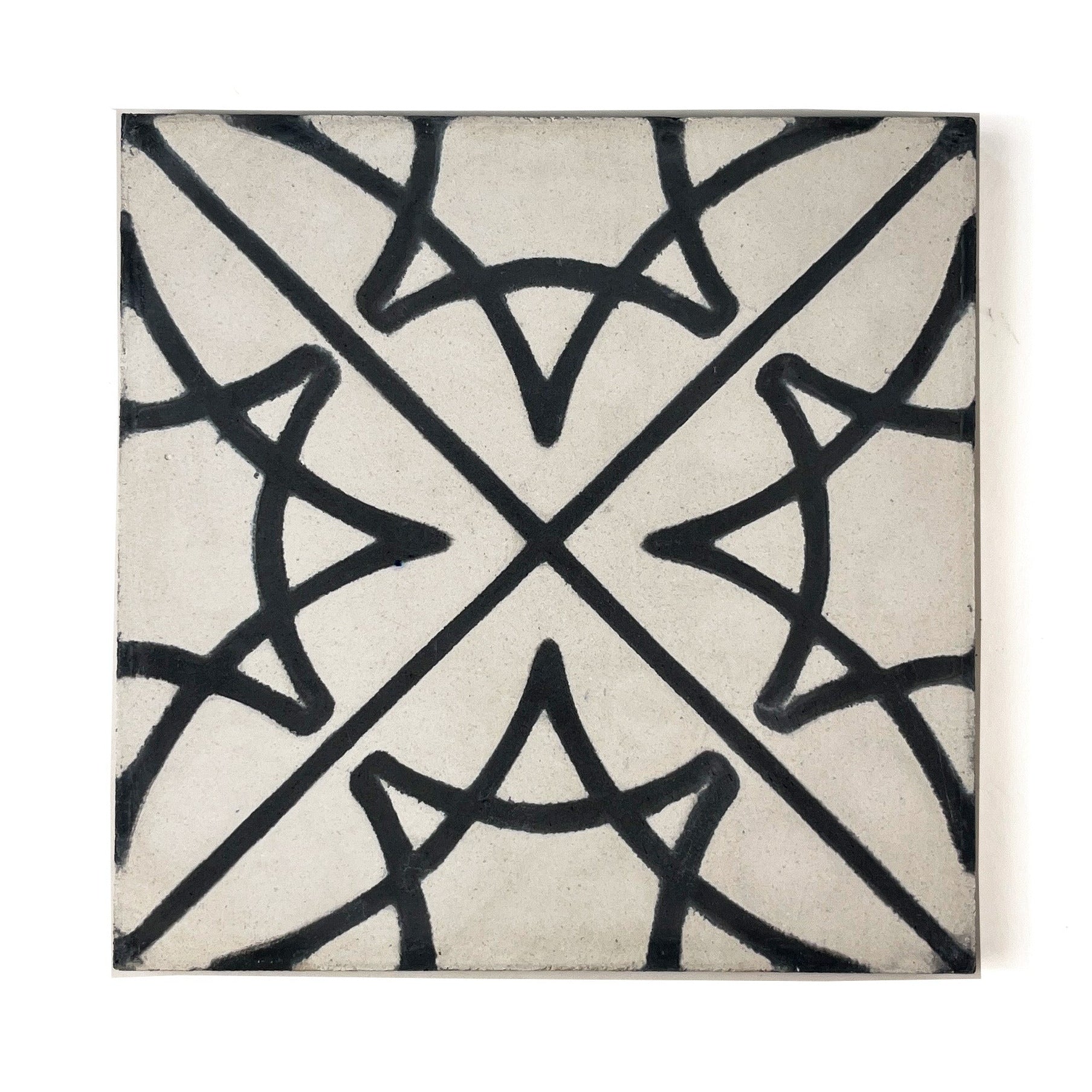 Filigree (Noir + Blanca) Cement Tile