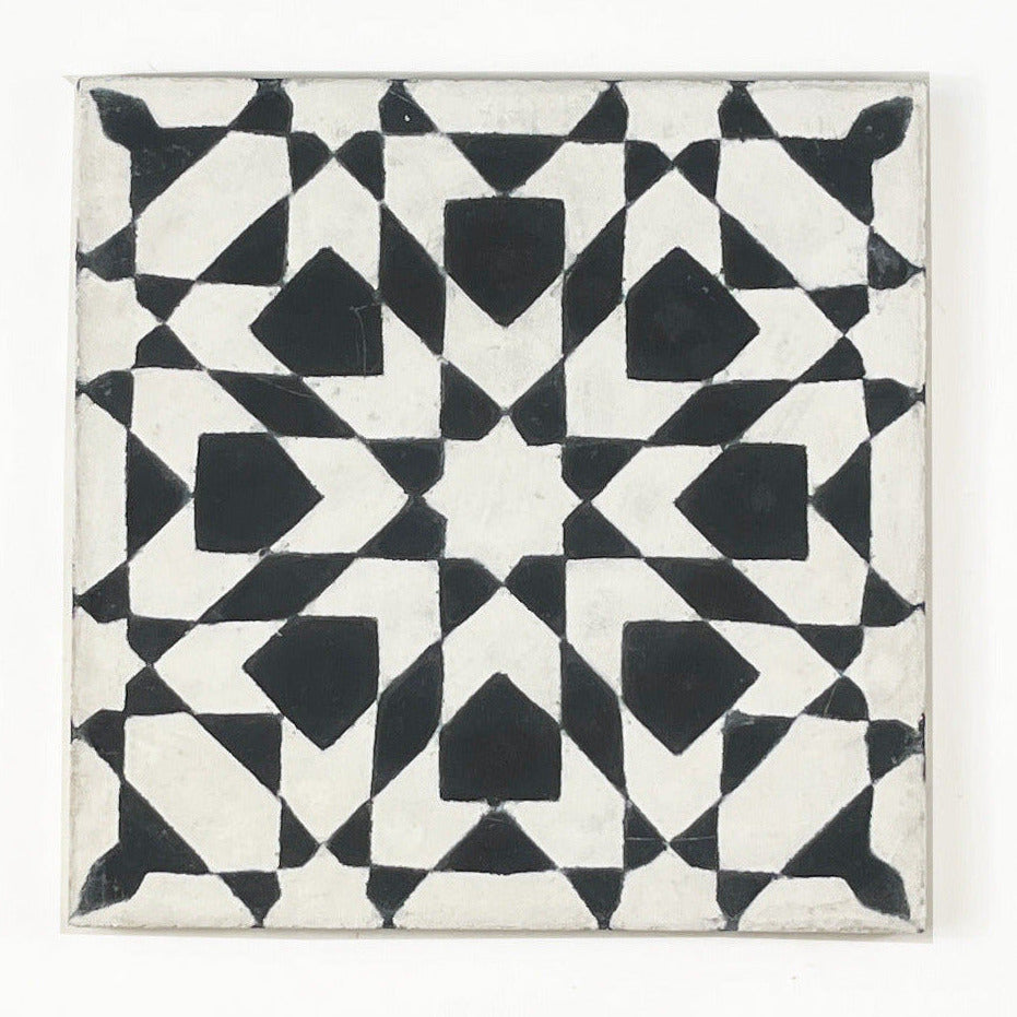 Najma (Noir + Blanca) Cement Tile