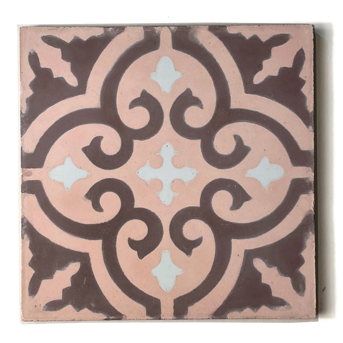 Medina (Oxblood + Blush + Blanca) Cement Tile
