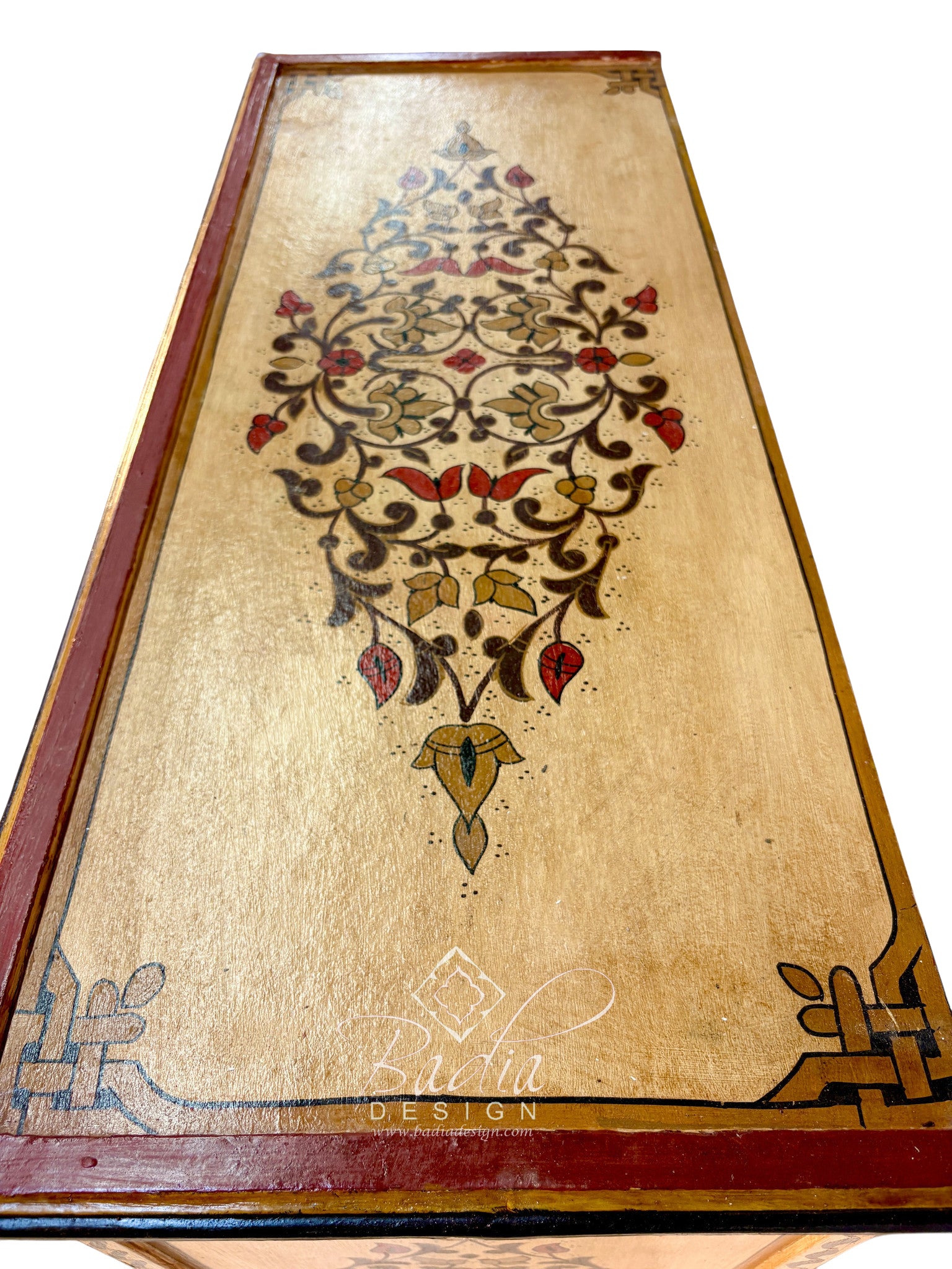 Hand-Painted Cabinet with Moucharabieh Doors